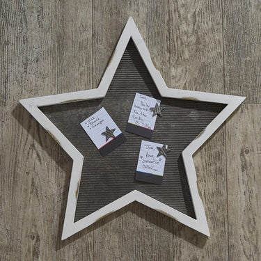 Star Memo Board Distressed White - Park Designs - The Fox Decor